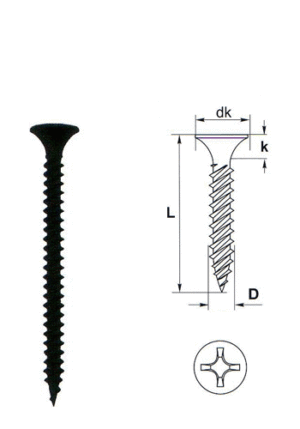 Surub autofiletant pentru pereti gips carton 52020