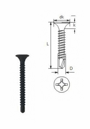 Surub autoperforant pentru pereti gips carton 52021