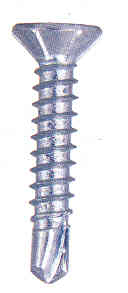 Surub cap inecat locas cruciform virf autoperforant pentru PVC