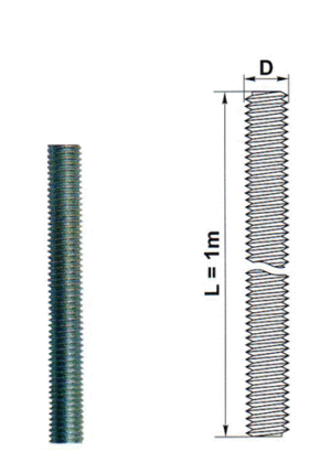 Tija filetata DIN 975